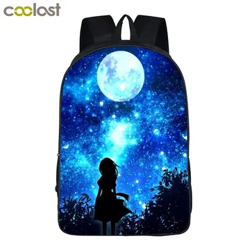 

The New Primary school student school bag Trendy romantic Starry sky middle School student Backpack stress reliever backpack