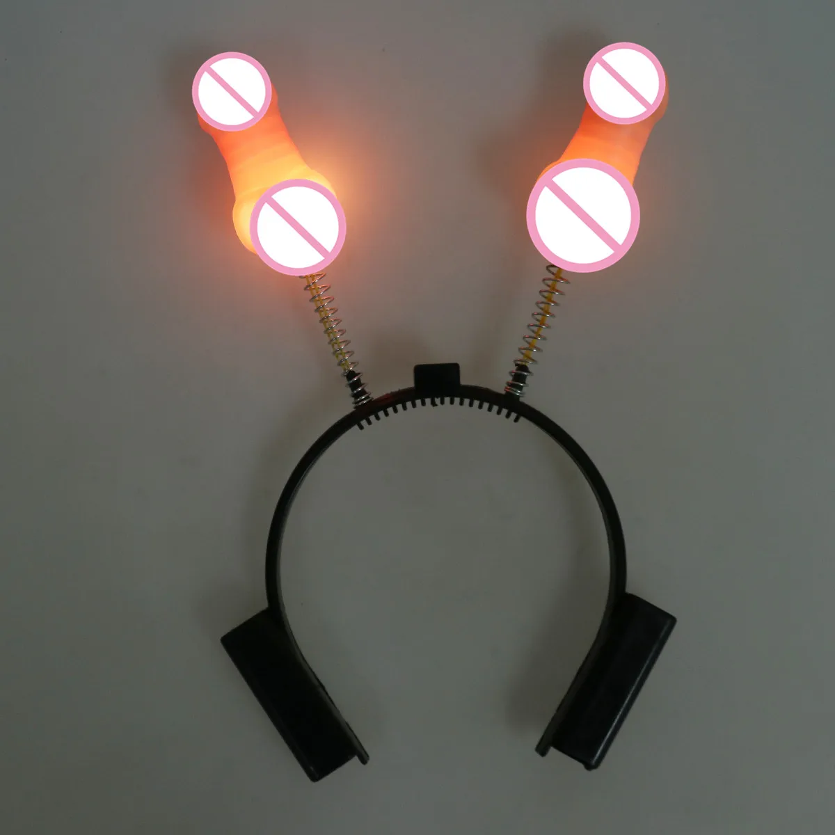 Novelty Funny Party Penis Shape Head Band Glow Luminous Headband Headwear Boppers Headbands for Women Girls Night Gift
