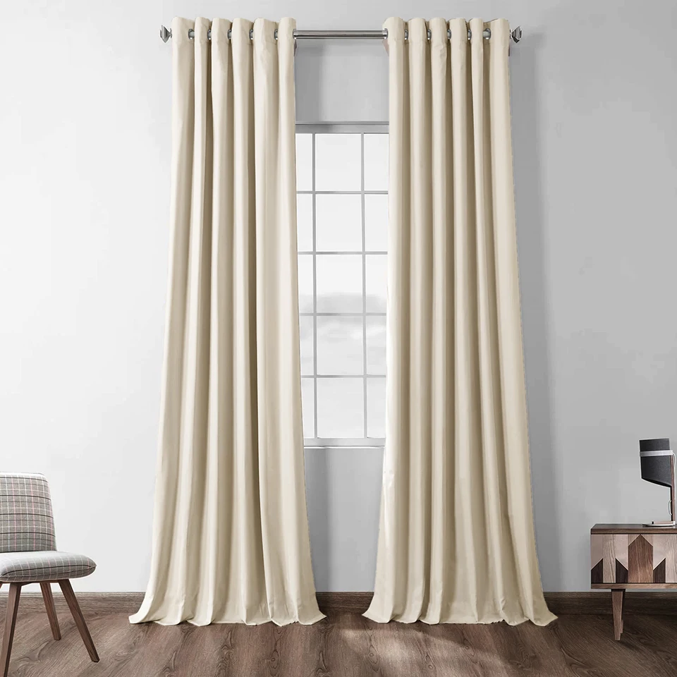 Modern Solid Extra Long Blackout Curtains For Living Room Thermal Grommet Window Curtain Treatment Custom Made Drapes 1 Panel