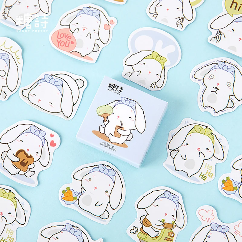 45 шт./кор. милый мультфильм Мисс Кролик Мини-наклейка набор украшения Наклейка diy альбом Скрапбукинг Уплотнительная наклейка kawaii
