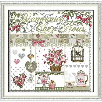 

Home life pattern cross stitch 4ct 11ct count print canvas stitching embroidery Chinese cross stitch kit DIY manual needlework