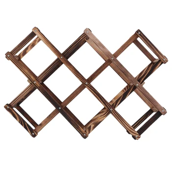 

3/6/10 Bottle Holder Mount Kitchen Bar Display Shelf High Quality New Classical Wooden Red Wine Rack