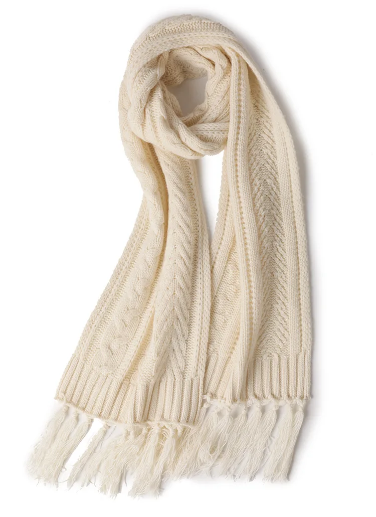Шерстяной и кашемировый шарф из смешанной ткани Вязаная Шаль Обертывание теплый Echarpe осень и зима витая веревка узор внутренняя монгольская фабрика