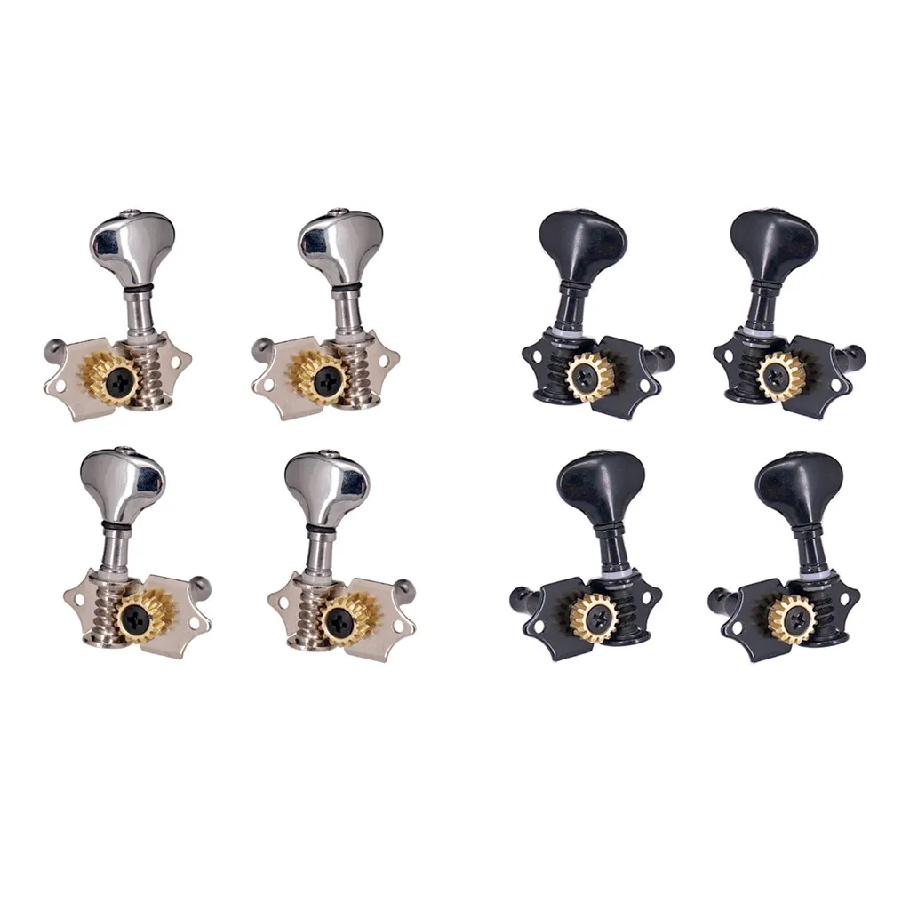 4pcs 2R2L Open Gear Guitar Tuning Pegs Tuners DIY Making Kits for Ukulele Kits
