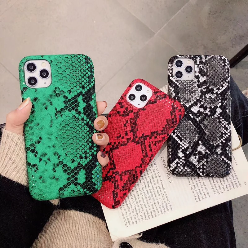 Новый мягкий кожаный чехол для телефона с узором из змеиной кожи iphone 7 8 plus X XR XS Max 11