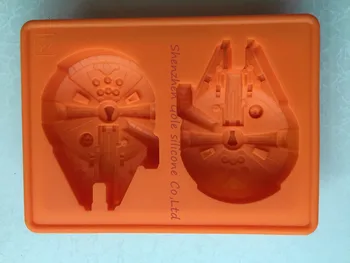 

300pcs/lot Falcon Millenium Ship Star Wars Ice Tray Silicone Mold Cocktails Ice Cube Chocolate Fondant Mould diy Ice Cream Tools