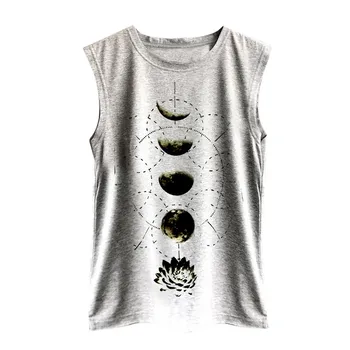 

Women Tshirt Printed Sleeveless Tank Top Vest Summer Crop Tops Tanks Camiseta Mujer Top Women Harajuku T Shirt Haut femme 2020