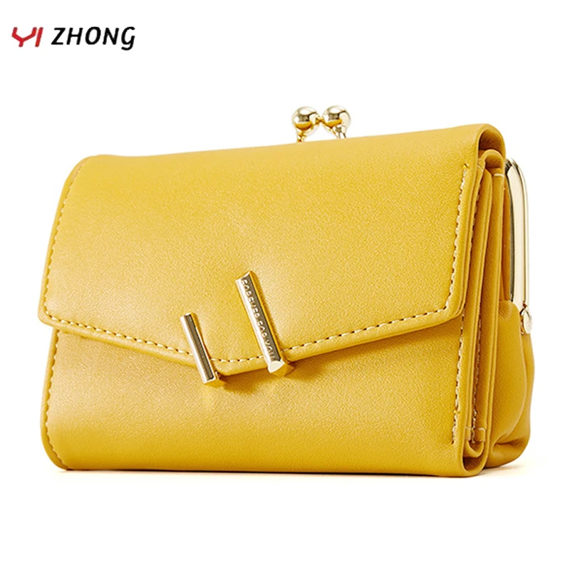 Female Wallets Purses Card-Holder Trifold Ladies Clutch Women Coin-Pocket Zipper Cartera