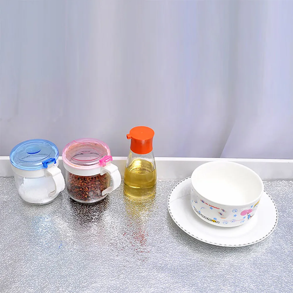 Самоклеящиеся водонепроницаемые обои из алюминиевой фольги, наклейки для кухни, сделай сам, украшение для дома, масляные наклейки, аксессуары для кухонного бара