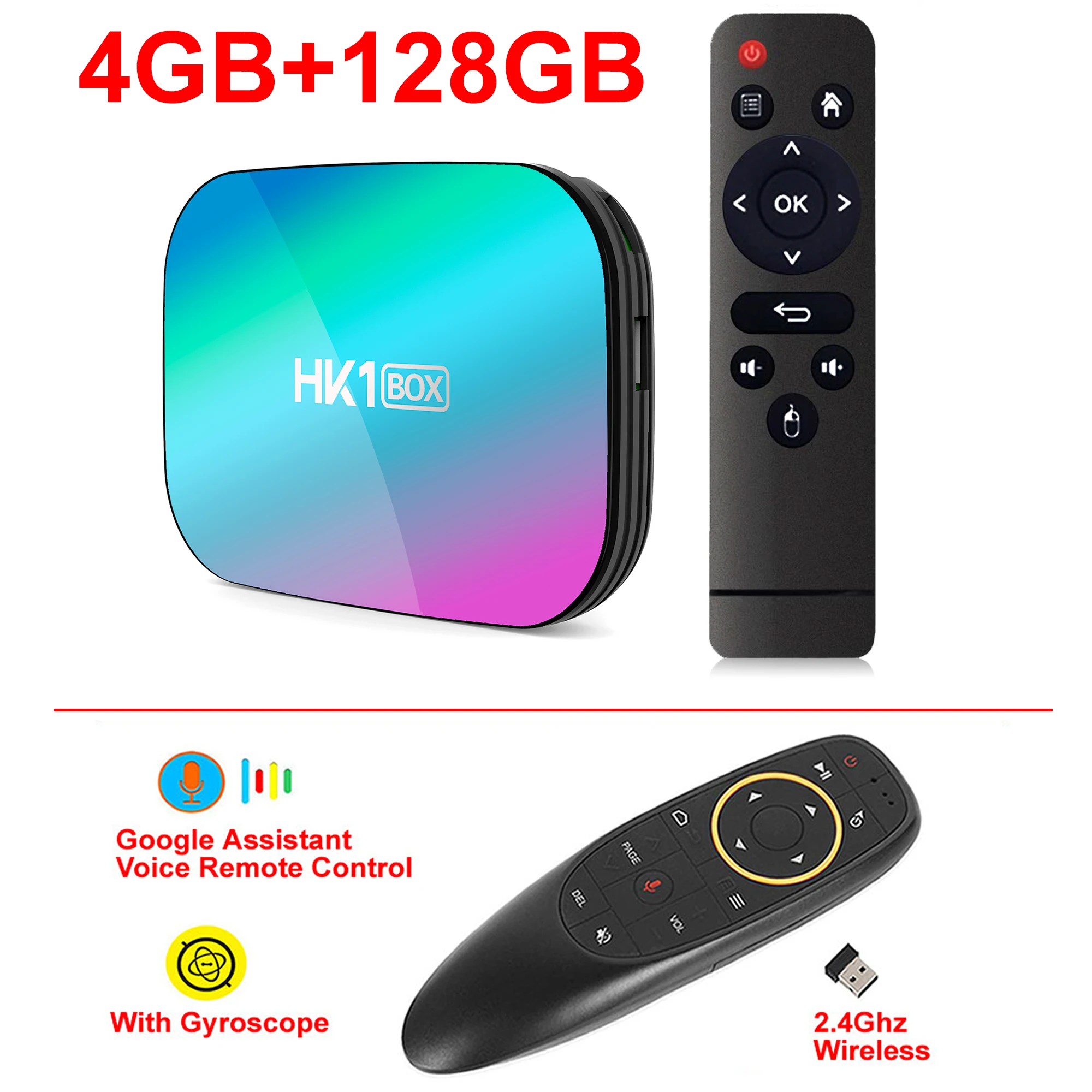 HK1 коробка 8K Smart tv BOX Android 9,0 Amlogic S905X3 4 Гб 128 Гб 5G Dual wifi 1000M Ethernet BT4.0 8K HDR H.265 телеприставка - Цвет: 4GB 128GB add G10S