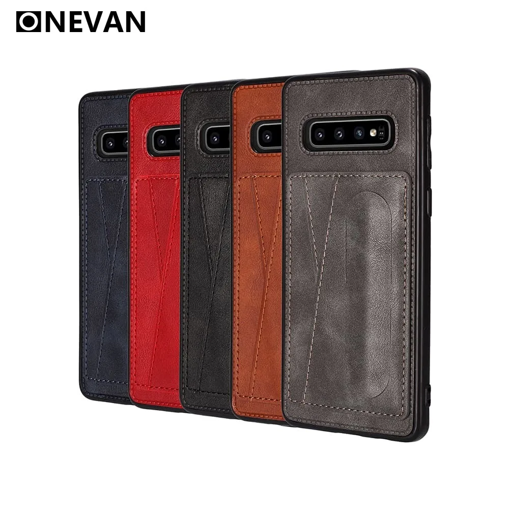 

Leather Magnet Adsorption Case for Samsung Galaxy S8 S9 S10 Plus Card Holder Cover for Note 8 9 10 Elasticity Kickstand Pocket