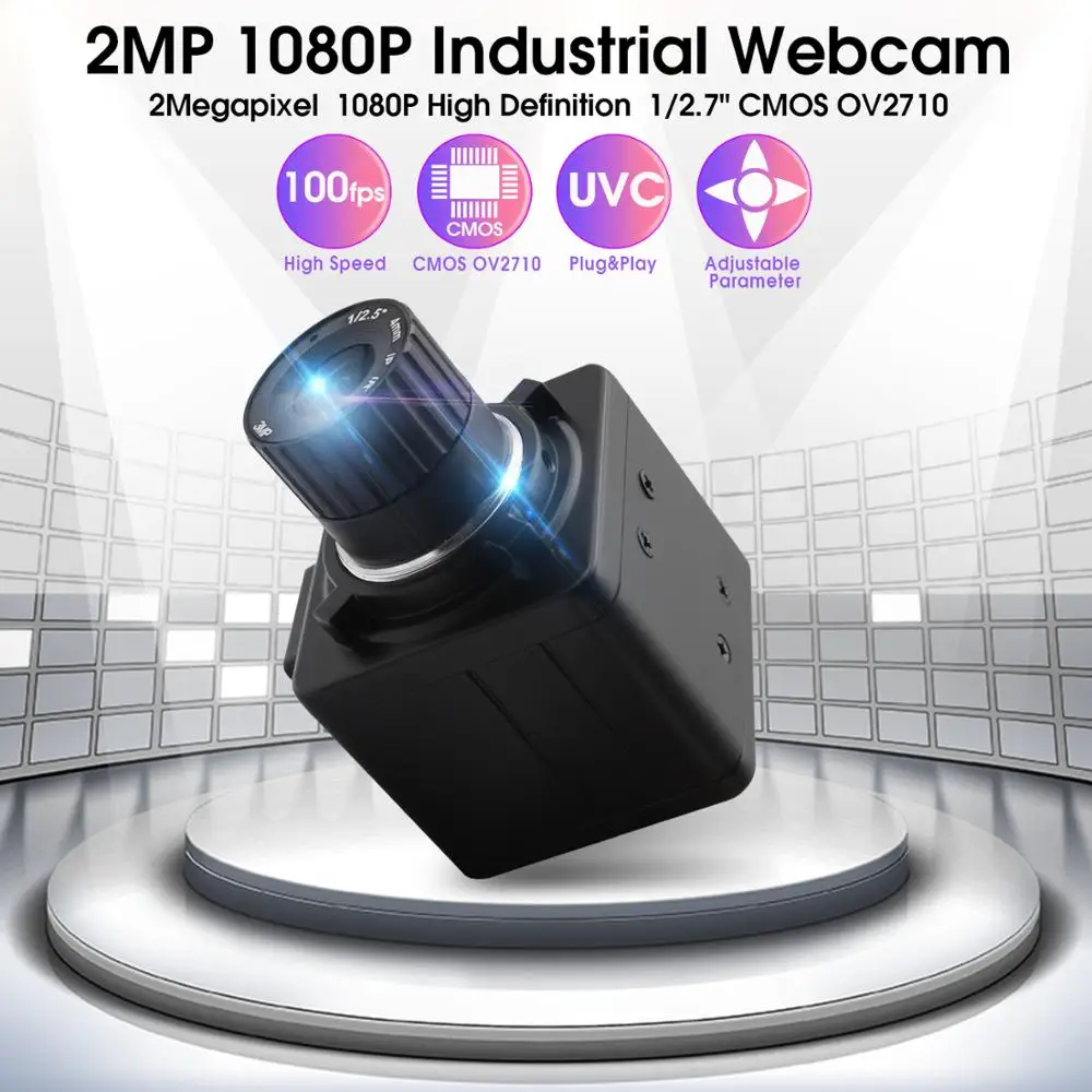 Промышленная 1080P hd 30fps /60fps/120fps Высокоскоростная Cmos ov 2710 4 мм объектив с ручной