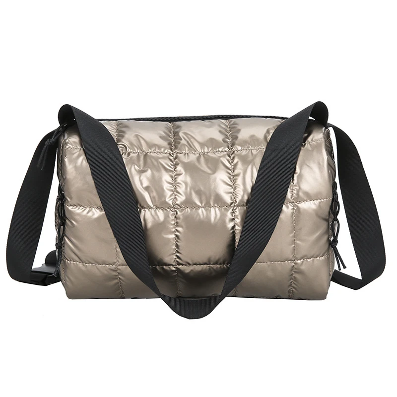 2021 New Winter Large Capacity Crossbody Bag for Women Waterproof  Nylon Tote Bags Lightweight Space Cotton Pillow Female Sac