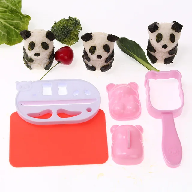 DIY суши мейкер Bazooka Bento аксессуары 3D панда форма Суши набор формочки для рисовых