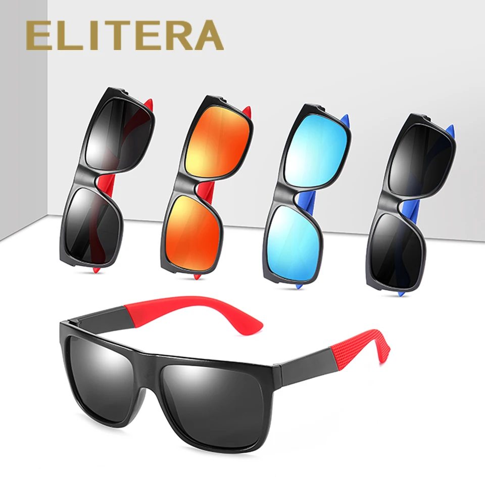 ELITERA, мужские классические квадратные солнцезащитные очки, оправа, поляризационные солнцезащитные очки для мужчин, для вождения, защита от уф400 лучей