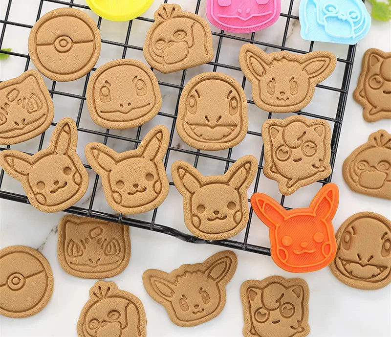 Инструменты для резки печенья Pikachu 3D прижимные аксессуары выпечки хлебобулочные