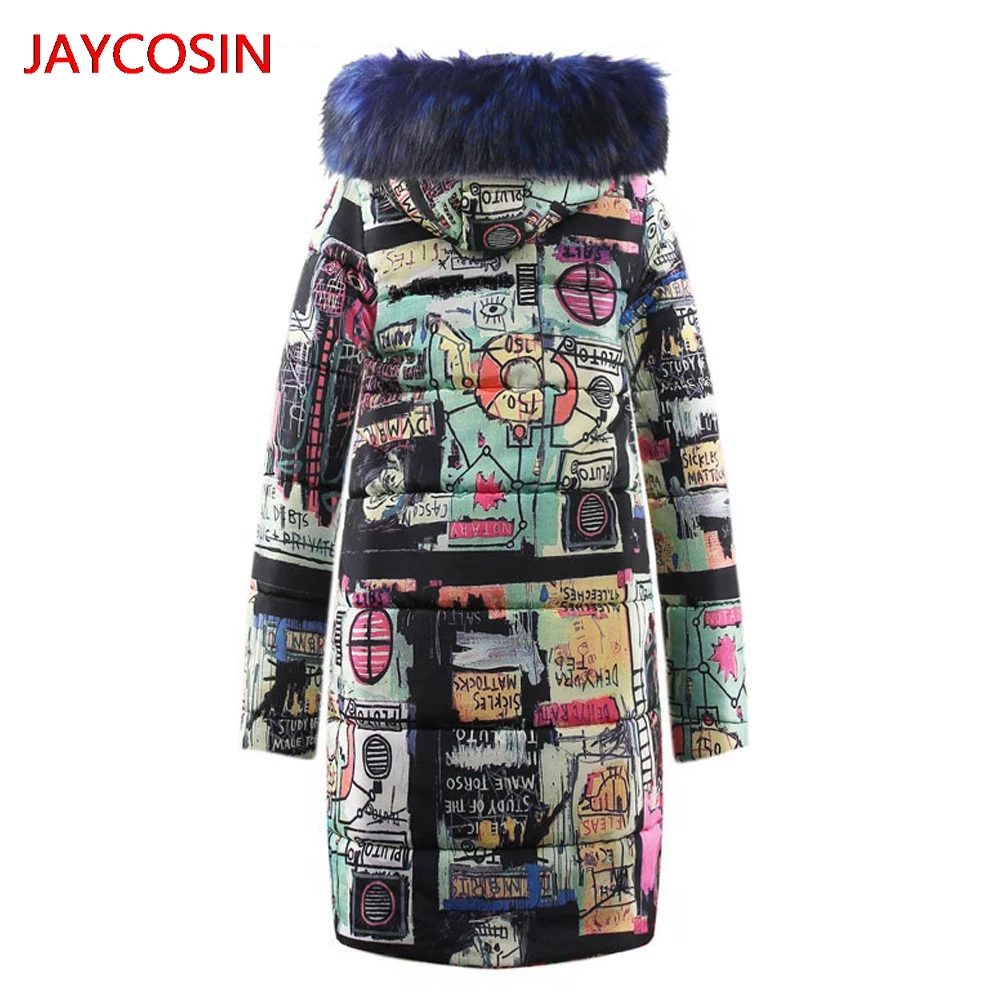 JAYCOSIN женские парки женские зимние длинные пуховые хлопковые Дамская парка пальто с капюшоном стеганая куртка Верхняя одежда Лидер продаж L400826