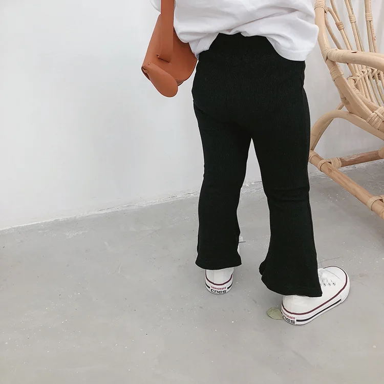 Chifuna/Новые эластичные однотонные повседневные весенне-осенние штаны для девочек Одежда для маленьких девочек осенняя одежда для маленьких девочек, брюки для годовалых девочек