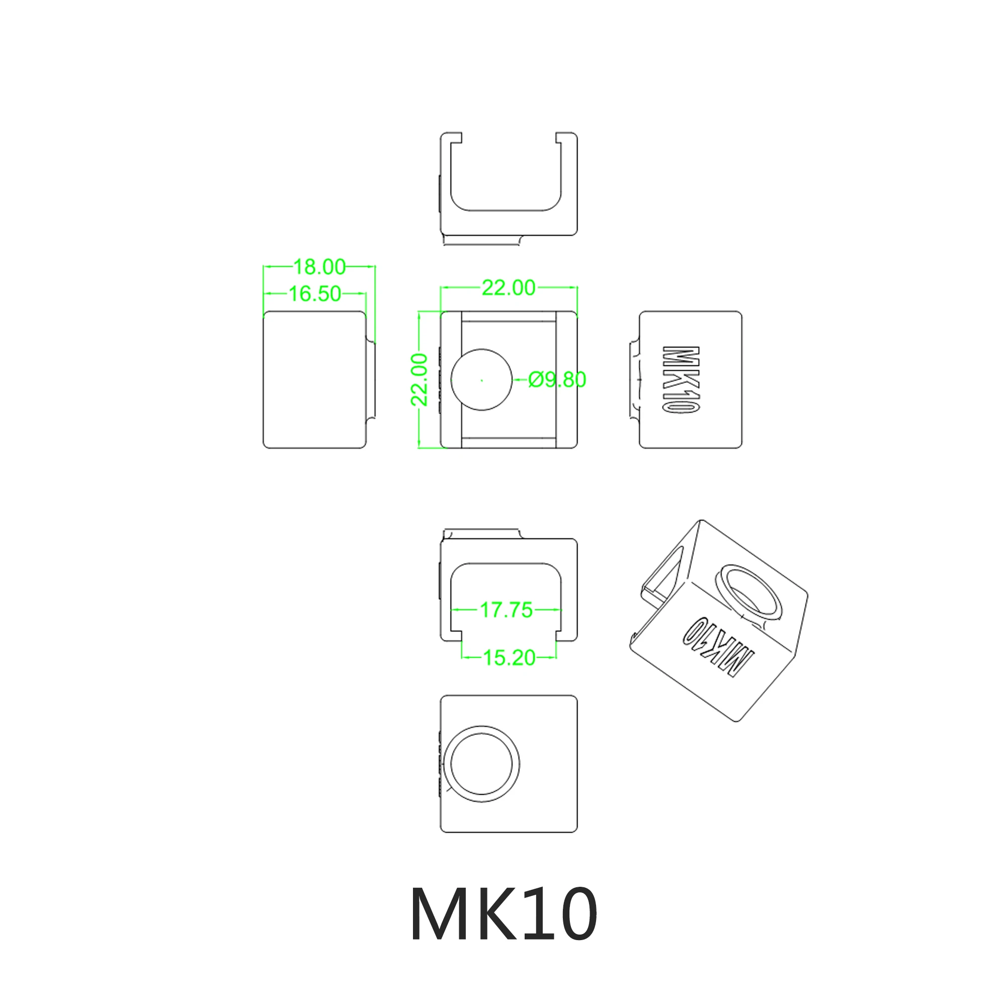 3d Принтер V6/MK7 MK8 MK9/MK10/Volnaco тепловой блок силиконовый рукав защитный силиконовый носок изоляционный чехол Чехол для теплового блока