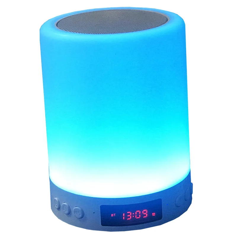 LED Wireless Bluetooth Speaker Mini Smart Lights Alarm Clock Colorful Nightlight Sound Speakers Music Center Caixa De Som F4040C