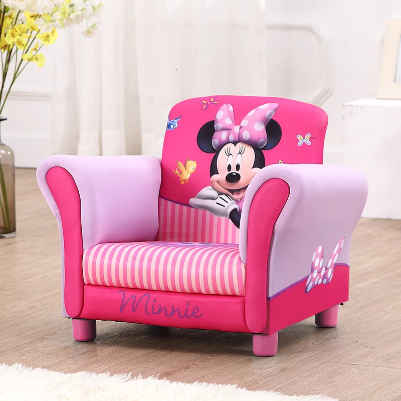 Многофункциональный тканевый художественный диван для малышей, правильная поза сидения, детский диван с рисунком Минни, детский диван, кресло, сумка для бобов, Zitzak, одно сиденье