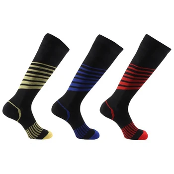 

Men Compression Long Socks Stripes Flight Travel Pregnancy Lessen Swelling Socks Cotton casual Sport Comfortable Socks Black Hot