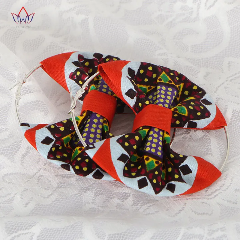 Летние африканские серьги Модные женские африканские ручной работы массивные круглые ювелирные изделия принт воск ткань аксессуары WYA078 - Цвет: 5