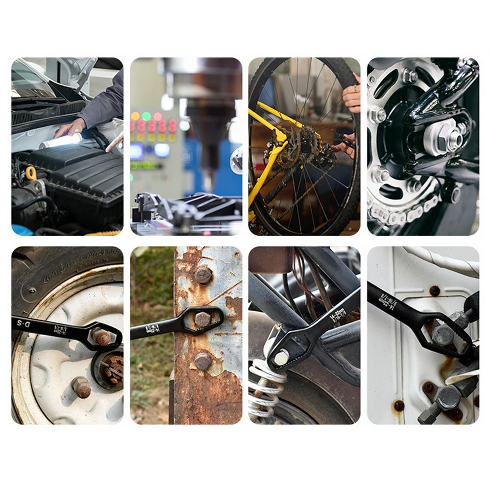 Herramienta de mano llave universal reparación de automóviles para bicicleta y motocicleta, 8-22mm