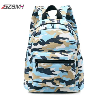 

Waterproof Backpacks Children Camouflage Bookbag Primary White Blue School Bag for Boys Girls Students Canvas Computer Backbag