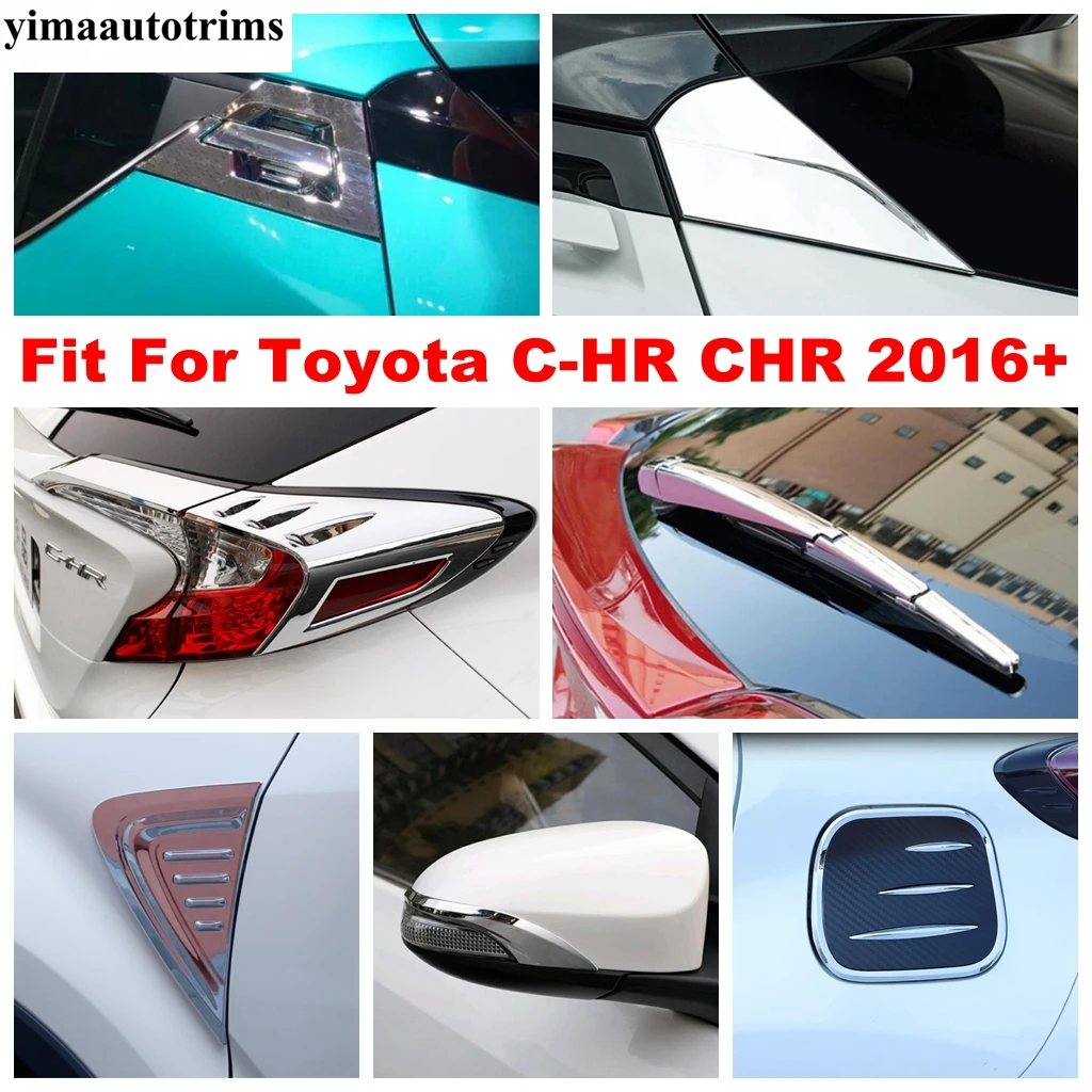 

Rearview Mirror / Rear Window Handle / Wiper / Side Body Air Fender Cover Trim For Toyota C-HR CHR 2016- 2021 Chrome Accessories
