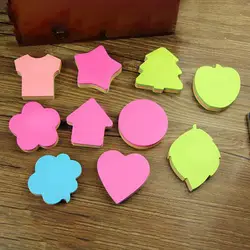 Новые стильные мини-блокноты для записей Kawaii Sticky Notes школьные канцелярские принадлежности креативная прекрасная форма наклейки ярких