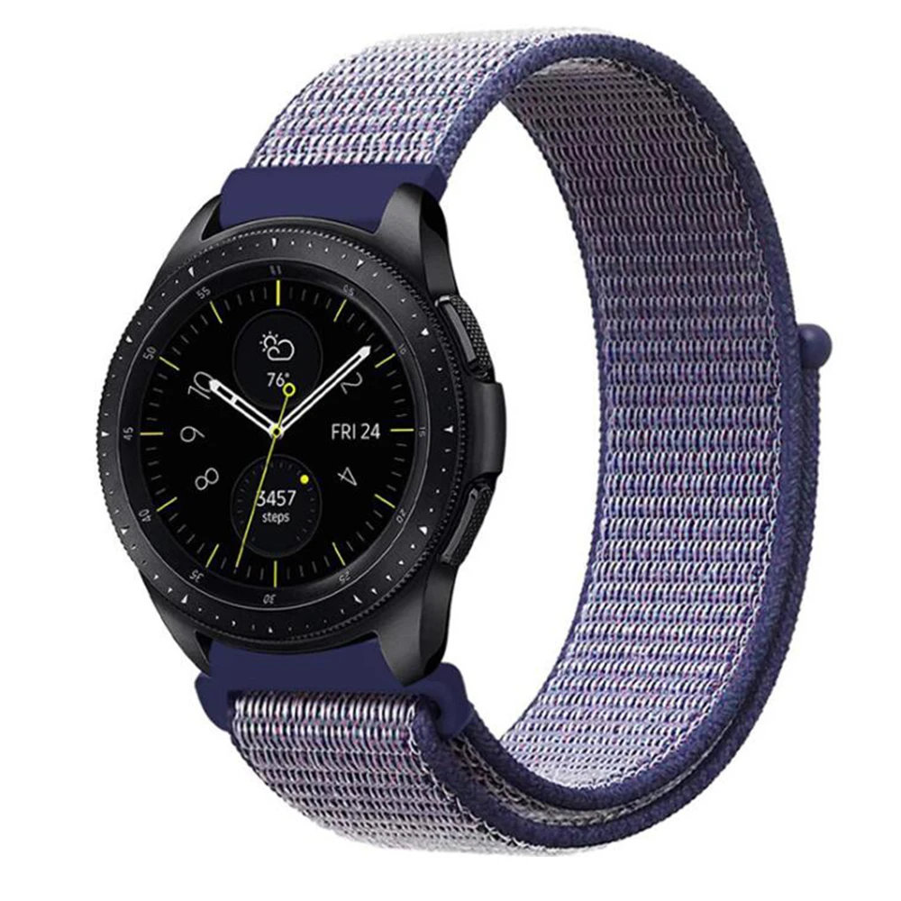 20 мм 22 мм нейлоновый ремешок для часов для samsung Galaxy Active 2 huawei Watch GT 2 Amazfit GTR Bip застежка-липучка браслет
