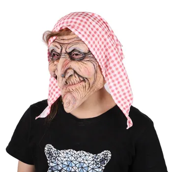 

Simple And Fun Halloween Latex Mask Party Mask Bar Haunted House Dance Party Atmosphere Props Old Witch Party Mask.