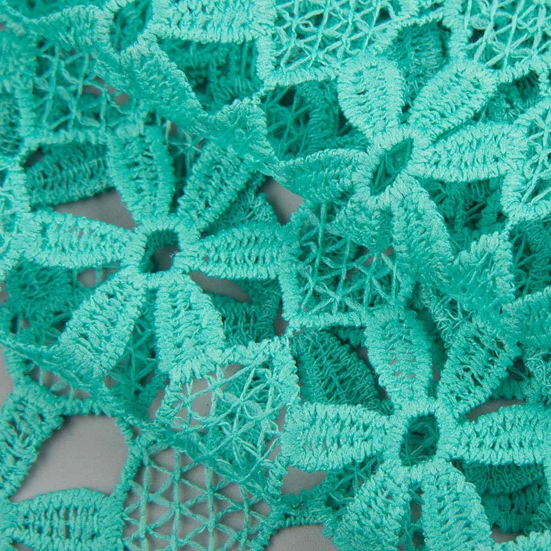 Высококачественная Водорастворимая кружевная ткань kpop мятно зеленого цвета для