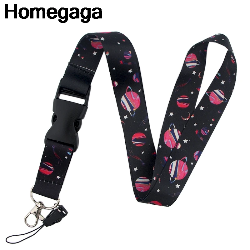 Homegaga космические звезды Вселенной бирки ремень шеи ремешки для ключей ID карты пропуска тренажерный зал мобильный телефон USB бейдж держатель DIY повесить D2359