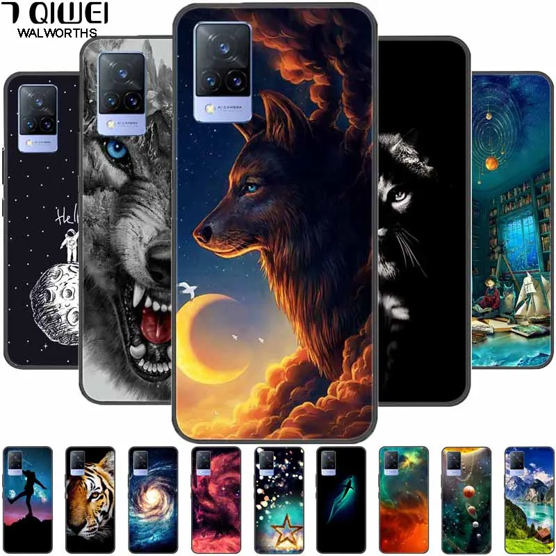 Per Vivo V21 Custodia V21E Silicone Nero Tpu Custodia Morbida Per Telefono Funda Per Vivo V21 5G Vivo V21 Custodie Posteriori V2050 V2066 V 21 Coque