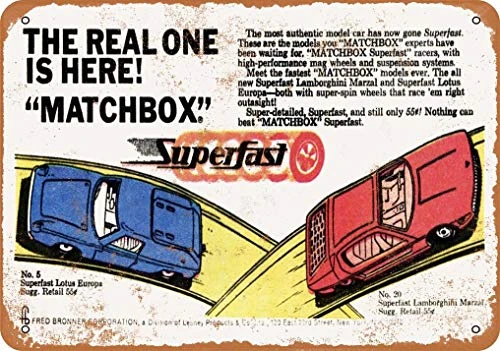 Metal Tin Sign 8x12 Inch 1969 Matchbox 