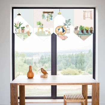 

Kitchen curtain Nordic cartoon short Pennant curtain hanging small curtain decoration partition curtain panel DL-AG010#4