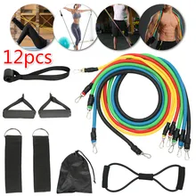 

12pcs/set Fitness Pull Rope 8 Shaped Fitness Elastic Rubber Loops Latex Strength Equipment Resistance Bands Training Exercise