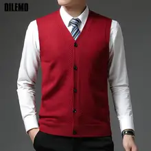 

Level 4 Super Anti-pilling Top Grade Winter Pleuche New V Neck Fashion Brand Knit Cardigan Casual Preppy Sweater Vest Sleeveless