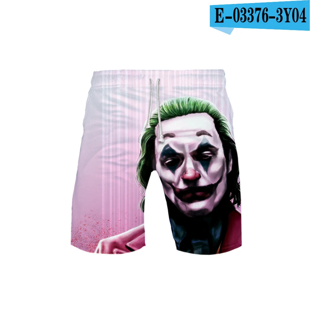 Летние мужские пляжные шорты HAHA Joker с 3D принтом, мужские повседневные Мягкие шорты высокого качества - Цвет: 3Y04