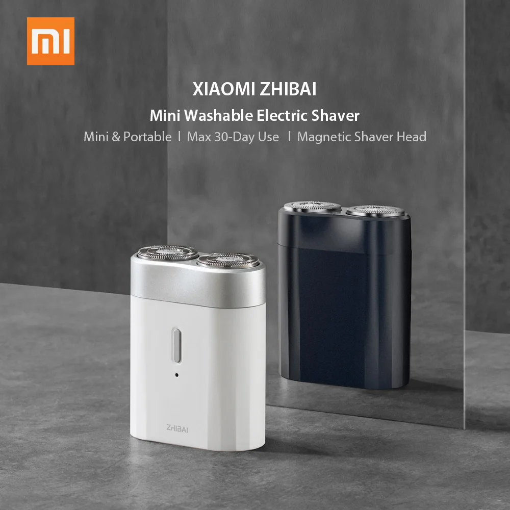 Новая Электробритва Моющаяся мини-бритва Xiaomi Mijia ZHIBAI влажная сухая Водонепроницаемая Мужская машинка для стрижки бороды с магнитным бритьем