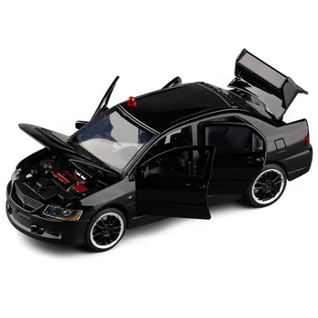 Hot sale High simulation MITSUBISHI LANCER EVOLUTION model,1:32 alloy slide car toy,6 open door toy car,wholesale 1