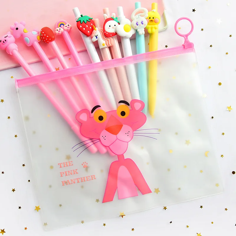 10 шт./упак. творческий Kawaii розовый цветок Пресс гелевая ручка подпись ручка Эсколар. школьные канцелярские товары поощрительный подарок - Цвет: 08 Random design