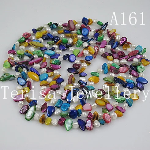 

200cm Long Genuine Pearl Jewelry Multicolor Shell White Baroque Freshwater Pearl Necklace Classic Women Gift Fashion Jewelry