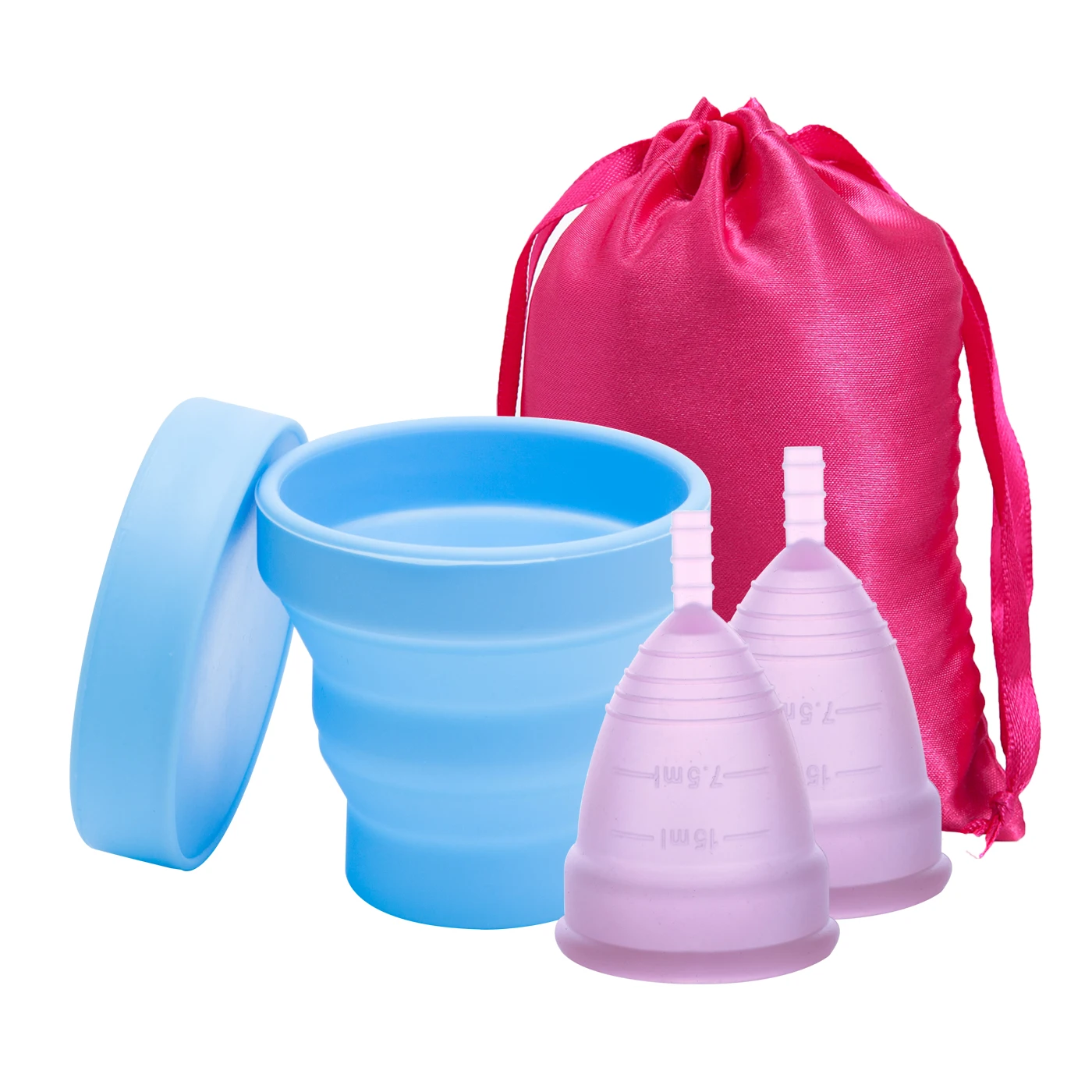 20CupPurp-10SterBlue 20 шт. набор менструальных чашек для женской гигиены, стерилизатор менструальных чашек, медицинские силиконовые менструальные чашки, стерилизатор менструальных чашек - Цвет: 20CupPurp-10SterBlue
