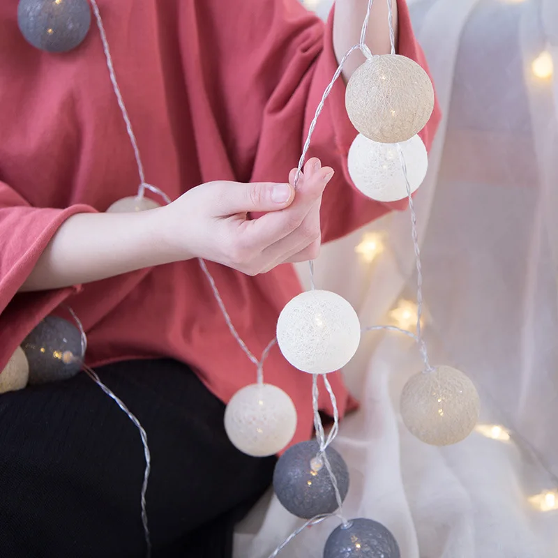 Cotton Ball Lights Battery Light String LED Christmas Lights 3