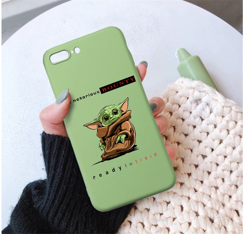 Baby yoda meme милый мягкий силиконовый цветной чехол для телефона для iPhone 6 6s 7 8 6plus 7plus 8plus XS XR XSMAX 11 Pro ProMax - Цвет: LHSR-24352