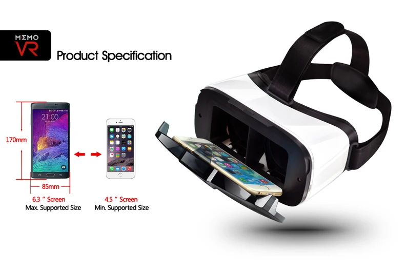 120 FOV VR Очки виртуальной реальности удаленный 3D Android картон VR 3D гарнитура стерео шлем коробка для смартфонов 4,5-6,3 дюймов