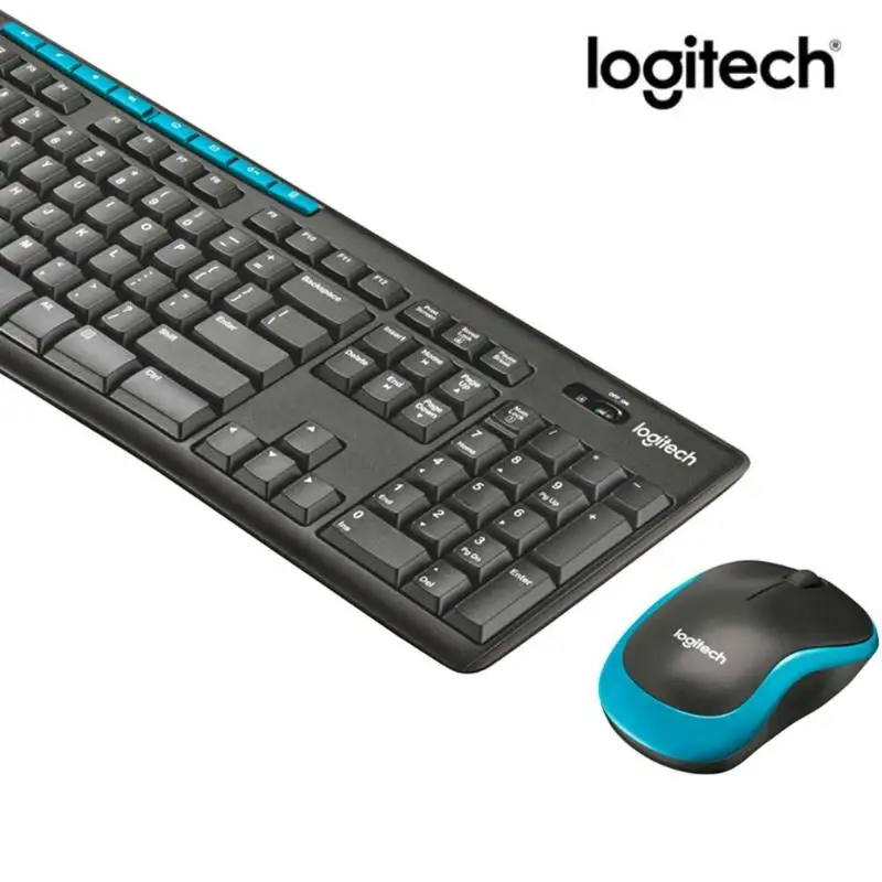 Logitech MK275 USB Беспроводная Клавиатура Набор мышей 1000DPI оптическая мышь